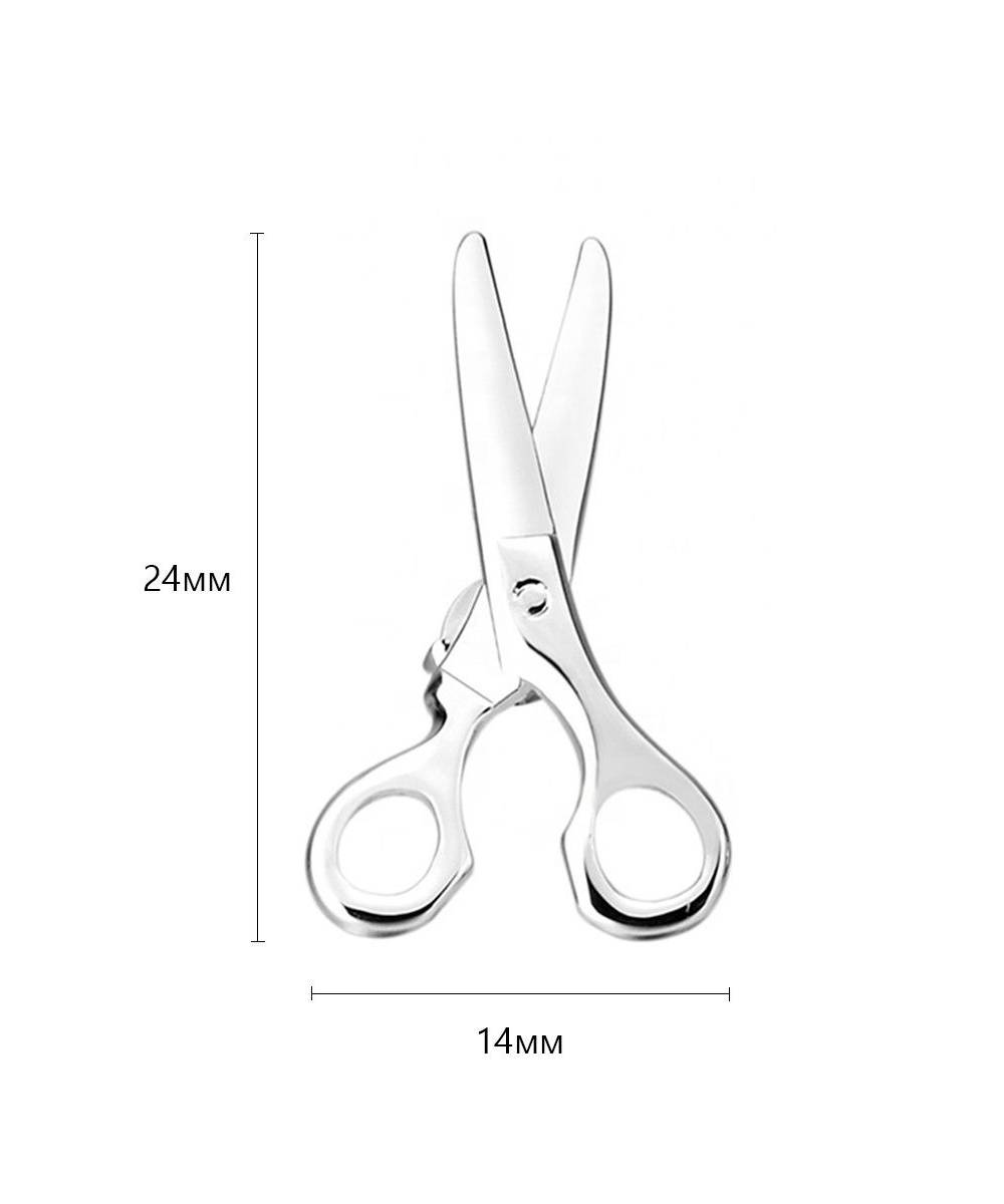 Брошь или значок для пиджака в виде ножниц.