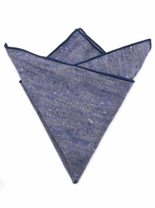 Мужской платок нагрудный (паше) из шерсти серо-синего цвета