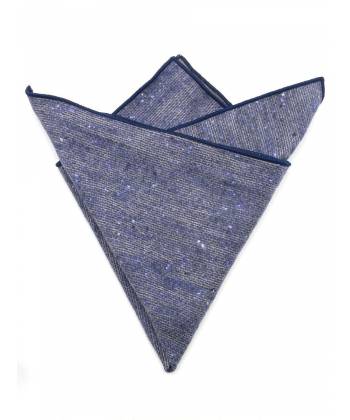Мужской платок нагрудный (паше) из шерсти серо-синего цвета