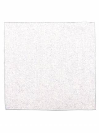 Мужской платок нагрудный (паше) из шерсти белого цвета однотонный