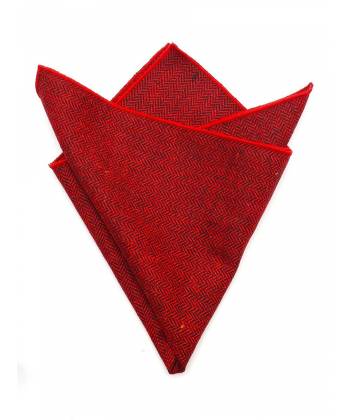 Мужской платок нагрудный (паше) из шерсти бордовый однотонный