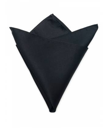 Мужской платок нагрудный (паше) из полиэстера черный однотонный