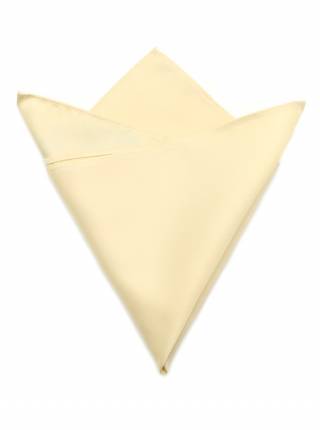 Мужской платок нагрудный (паше) из полиэстера желтый однотонный