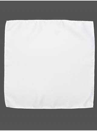 Мужской платок нагрудный (паше) из полиэстера белый однотонный