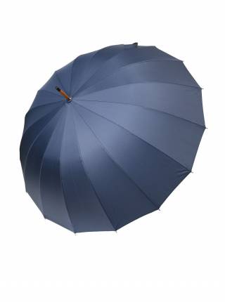Зонт-трость усиленный PREMIUM с загнутой ручкой, синий