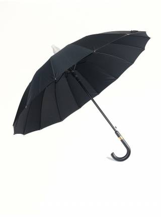 Зонт-трость со складным пластиковым чехлом, черный