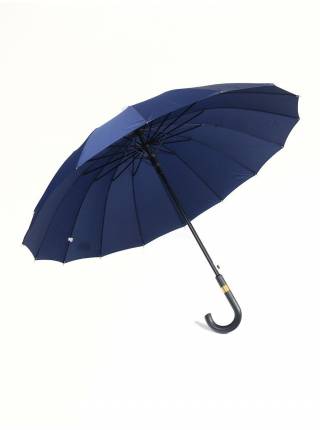 Зонт-трость со складным пластиковым чехлом, синий