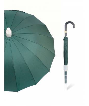Зонт-трость со складным пластиковым чехлом, зеленый