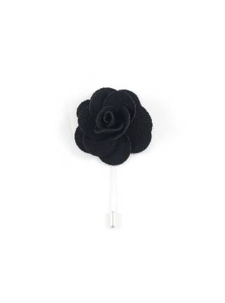 Бутоньерка для пиджака Цветок черный