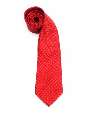 Красный галстук в полоску с белой рябью