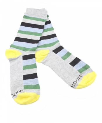 Серые мужские носки в сине-зеленую полоску Baboon