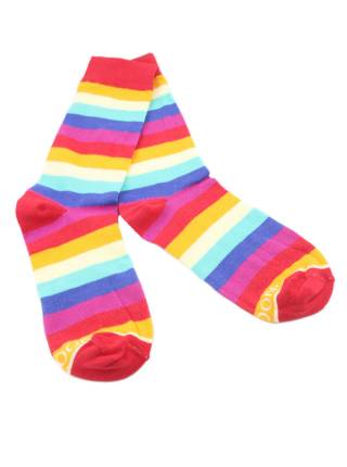 Разноцветные мужские носки в радужную полоску