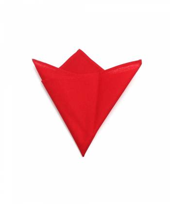 Нагрудный платок однотонный красного цвета из хлопка