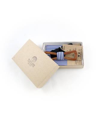 Деревянный галстук-бабочка Эдуард Slim Fresh с платком