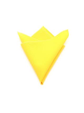 Нагрудный платок желтый однотонный из полиэстера